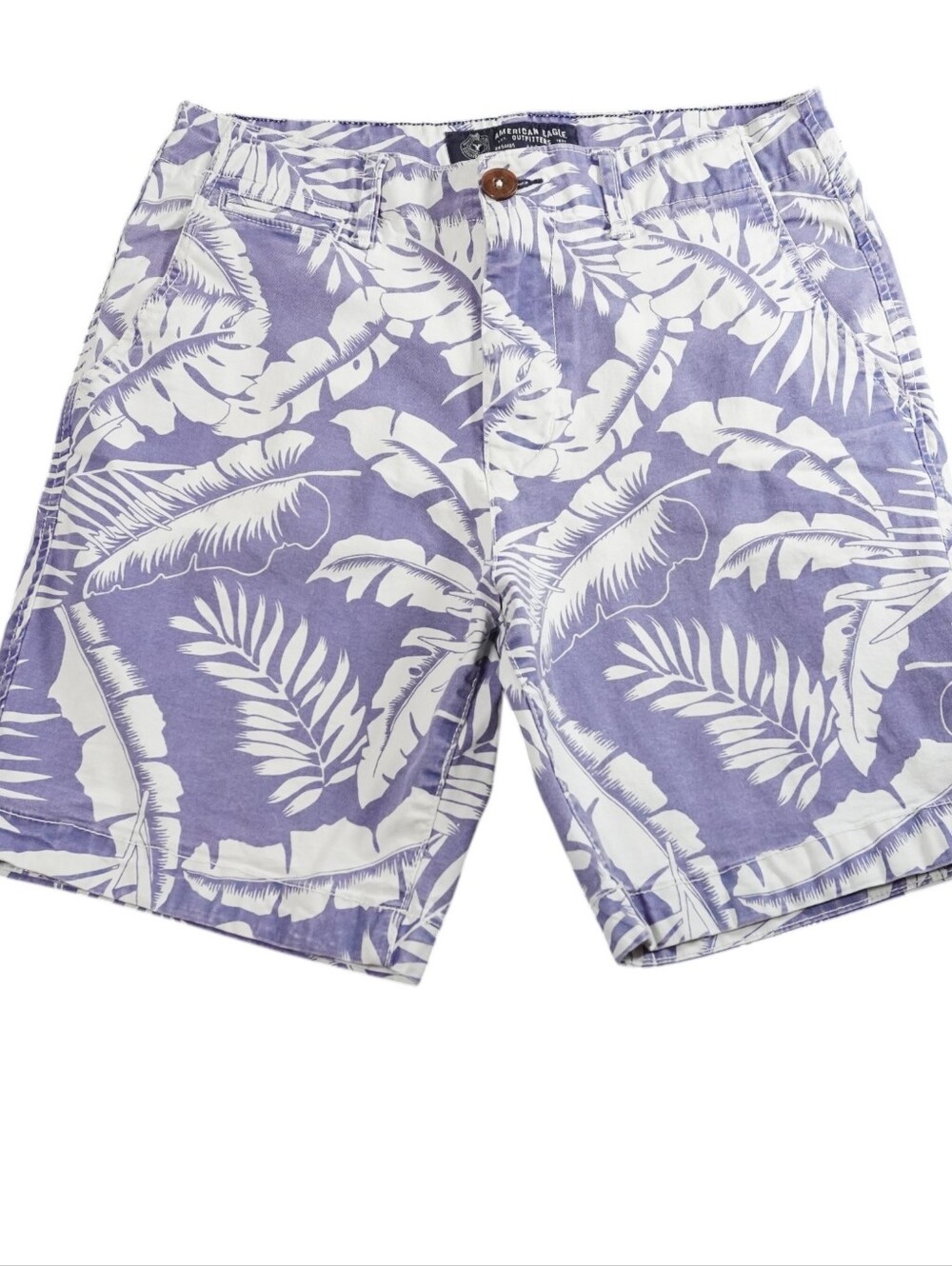 American Eagle Tropical Palm Print Chino Shorts Size 30